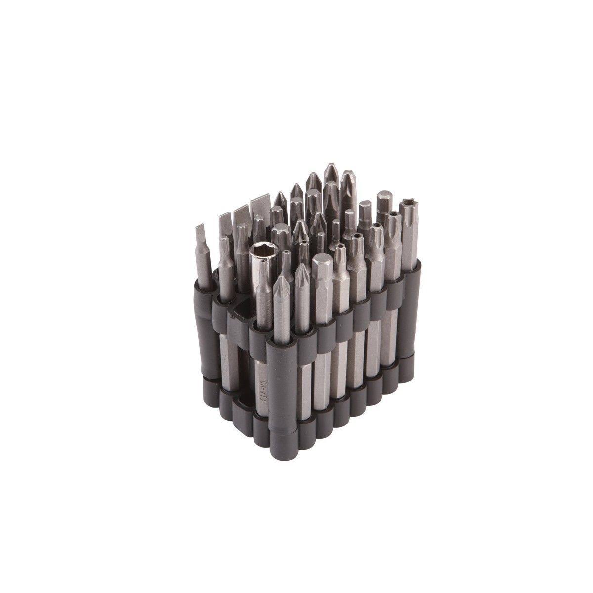 Warrior 36 Piece 3 inch Screwdriver Bit Set with Storage Case; 1/4