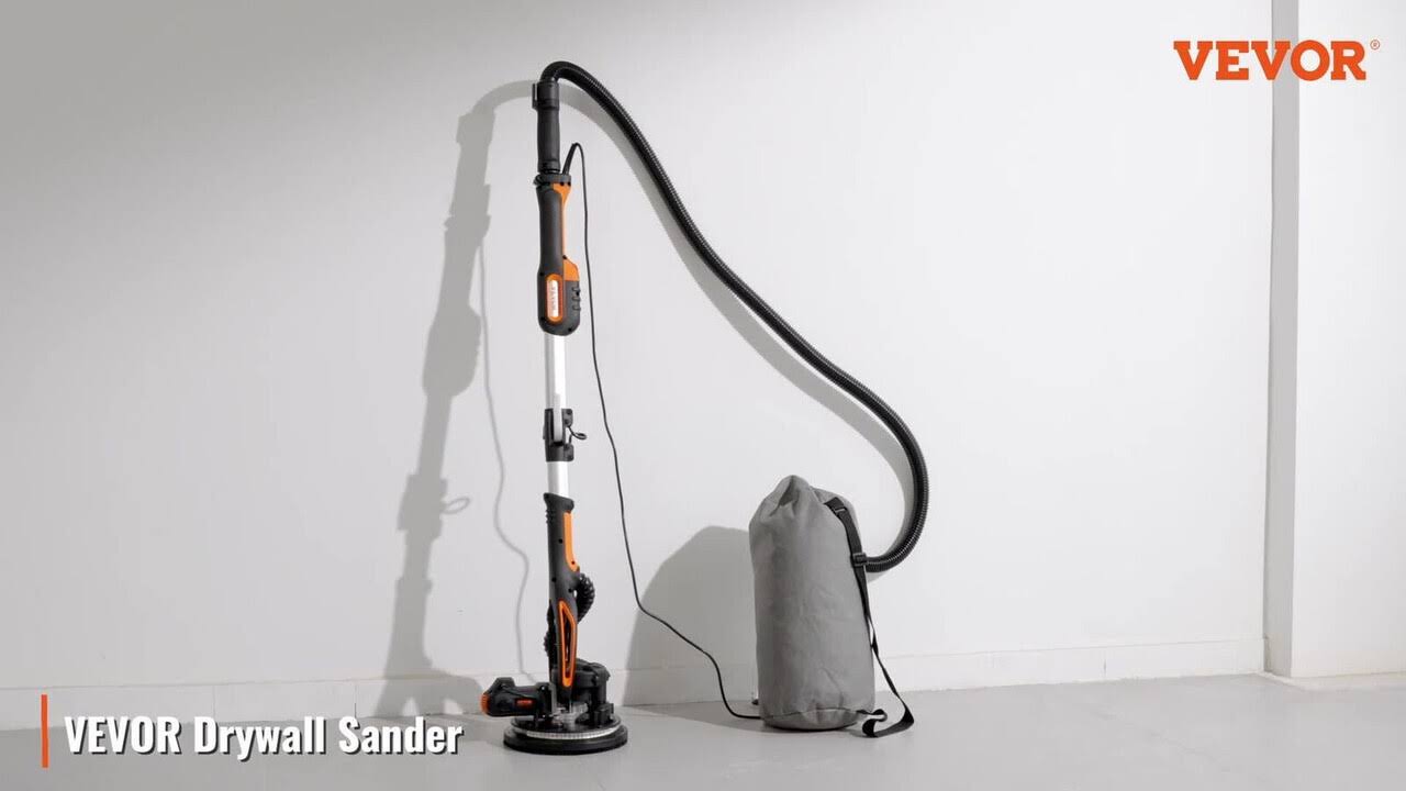 VEVOR Drywall Sander 900W Brush Motor 800-1800rpm Variable Speed & Self-Suction
