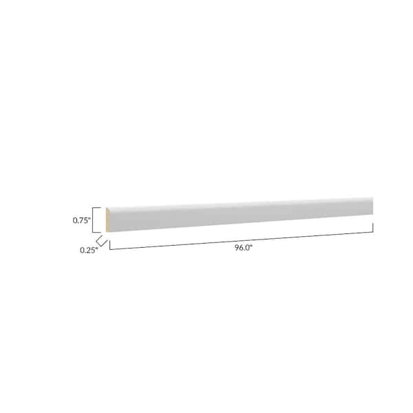 Hampton Bay Designer Series 0.75x96x0.25 in. Scribe Molding in White
