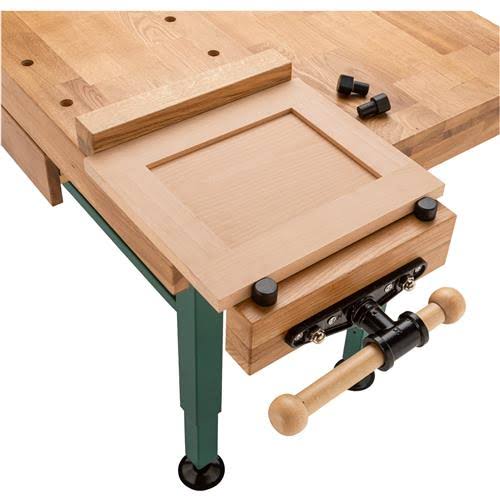 Grizzly T10157- Heavy-Duty Oak Workbench with Steel Legs