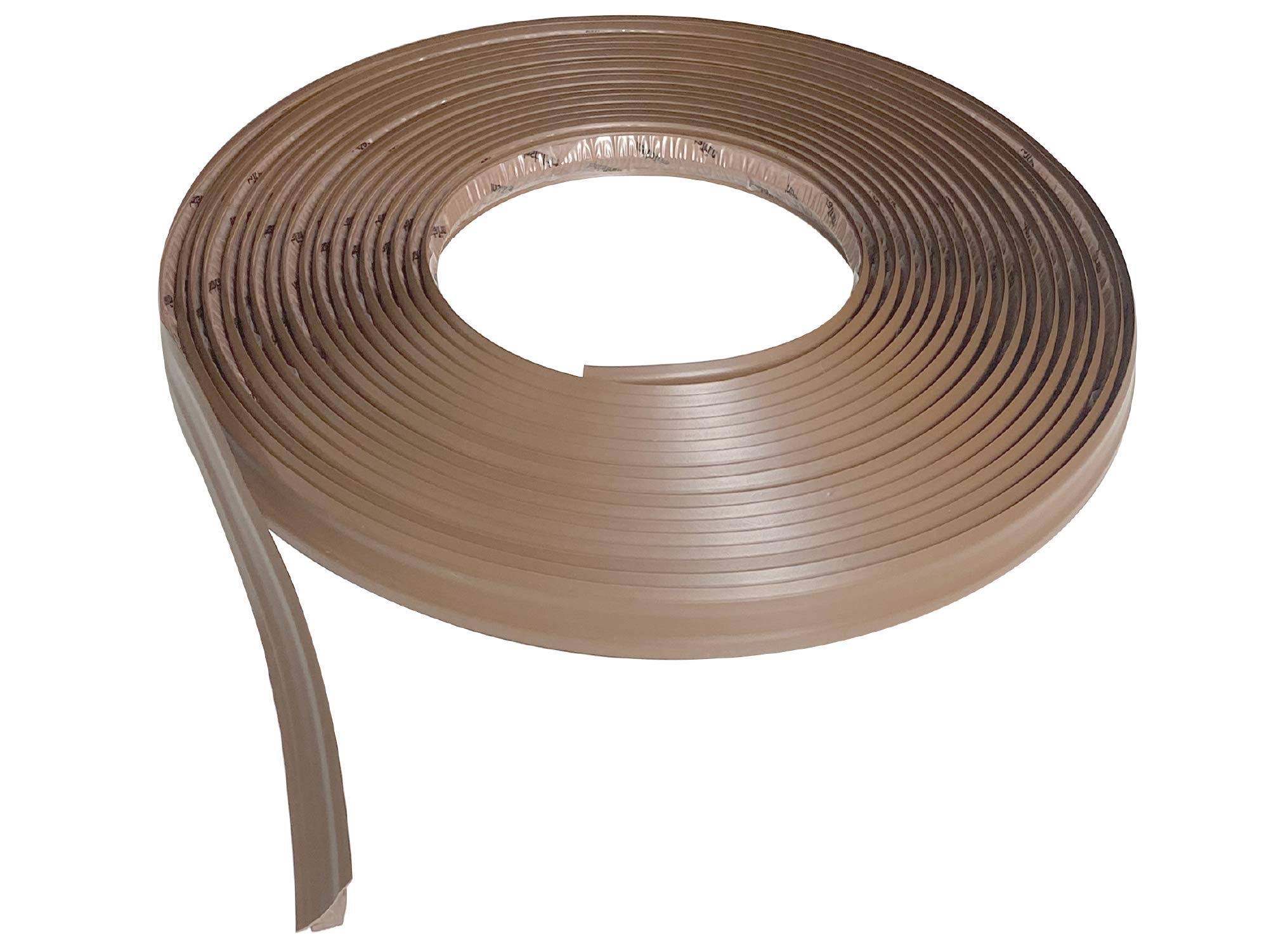 InstaTrim 3/4 in. x 50 ft. Light Brown PVC Inside Corner Self-Adhesive Flexible Caulk and Trim Molding