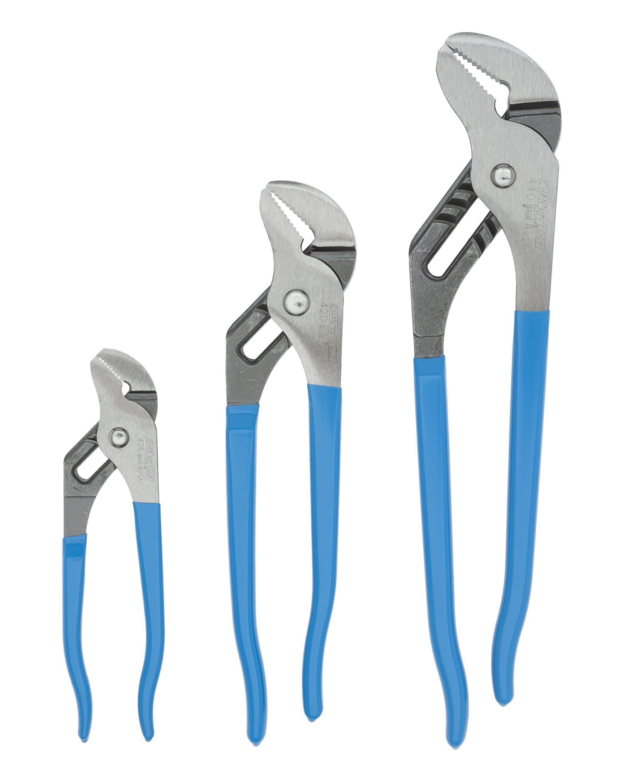 Channellock GS-3- 3 Piece Tongue and Groove Plier Set