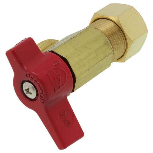 Oatey 38432 Valve-1/4 Turn, Short, W/uns, Red Nut