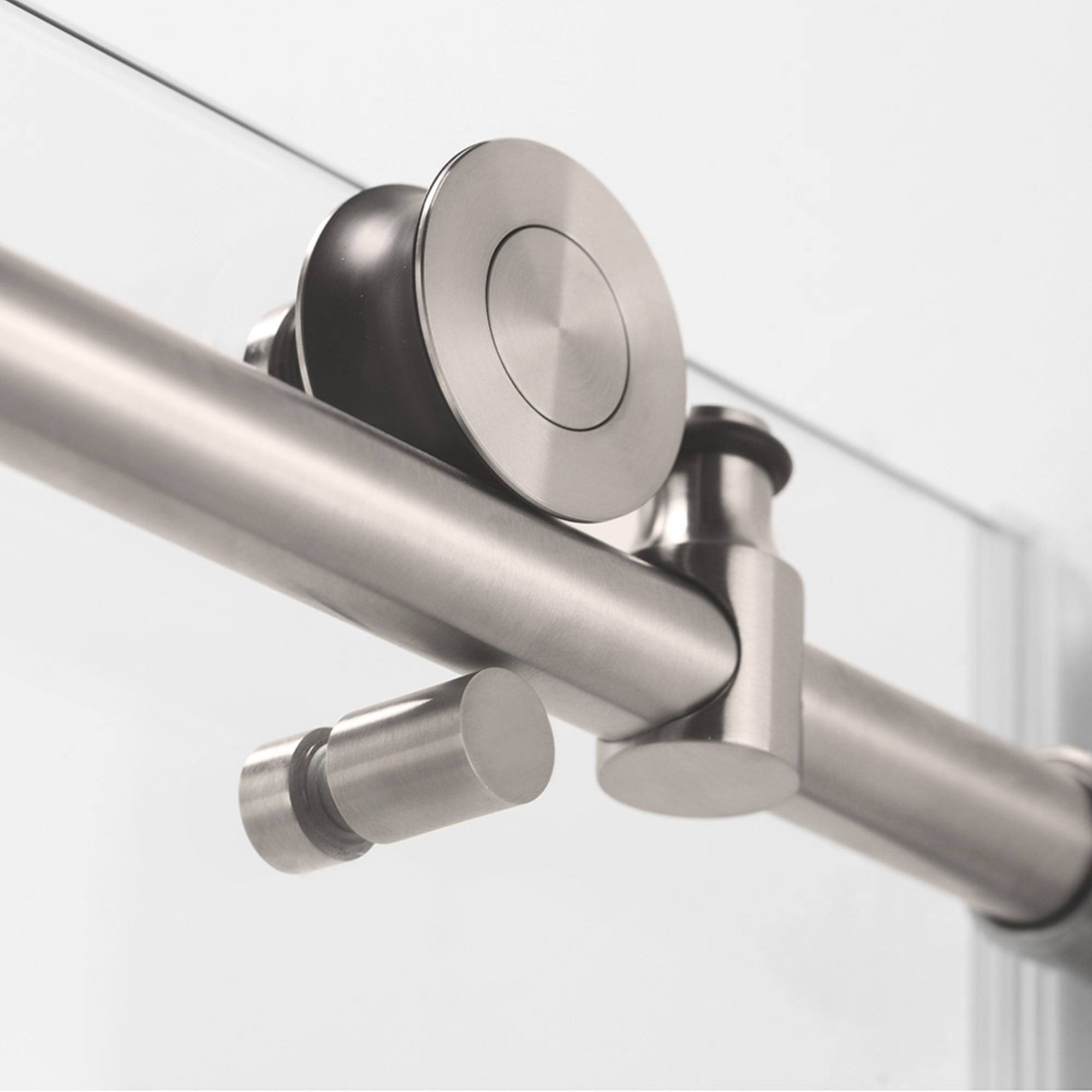 Woodbridge Frameless Sliding Bathtub Door, 56 inch-60 inch Width, 62 inch Height, 3/8 inch (10 mm) Clear Tempered Glass, Chrome Finish, Designed for