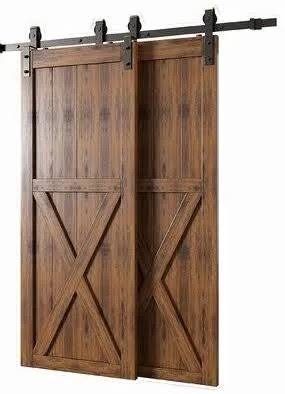 Classic Design Single Bypass Barn Door Hardware Kit Homacer Track Length: 66