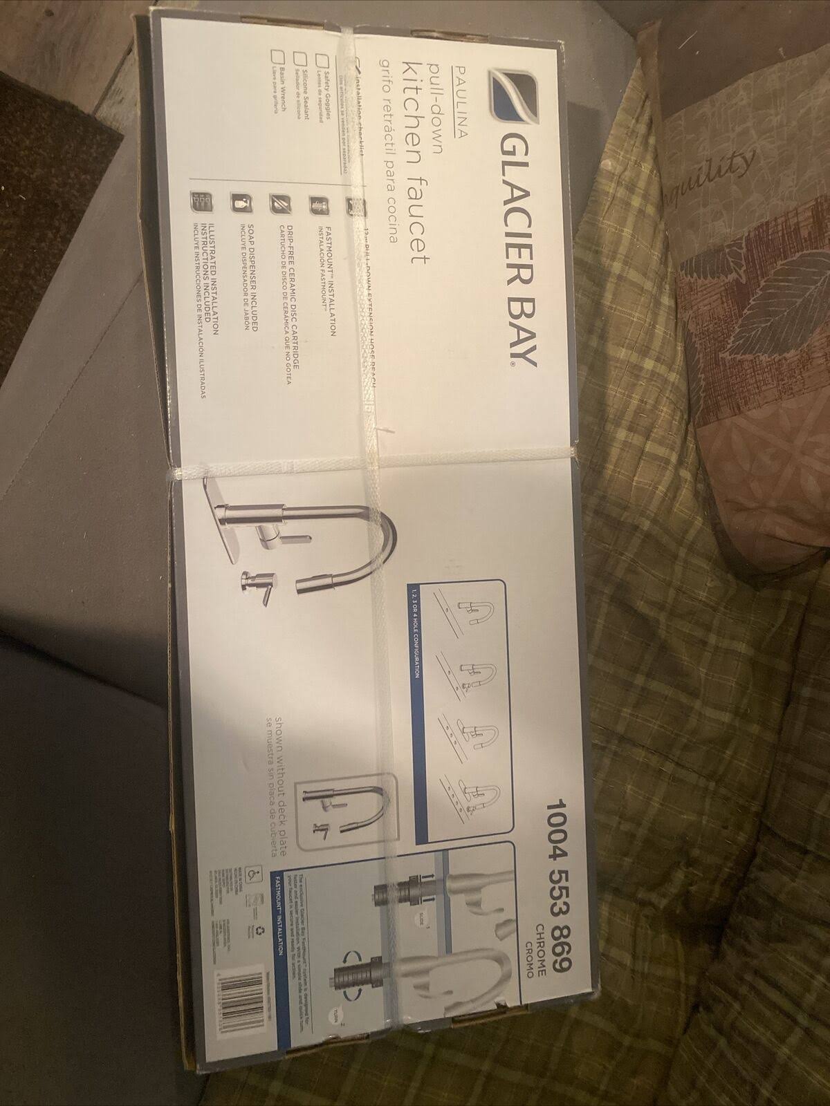 Glacier Bay Paulina Single-Handle Pull-Down Sprayer Kitchen Faucet with TurboSpray and FastMount Including Soap Dispenser in Chrome