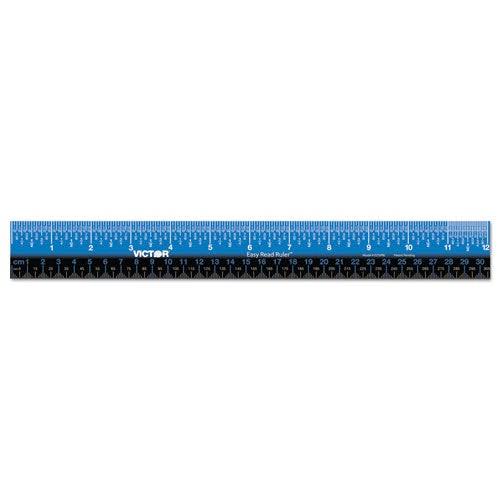 Victor Easy Read Stainless Steel Ruler Standard/Metric 12