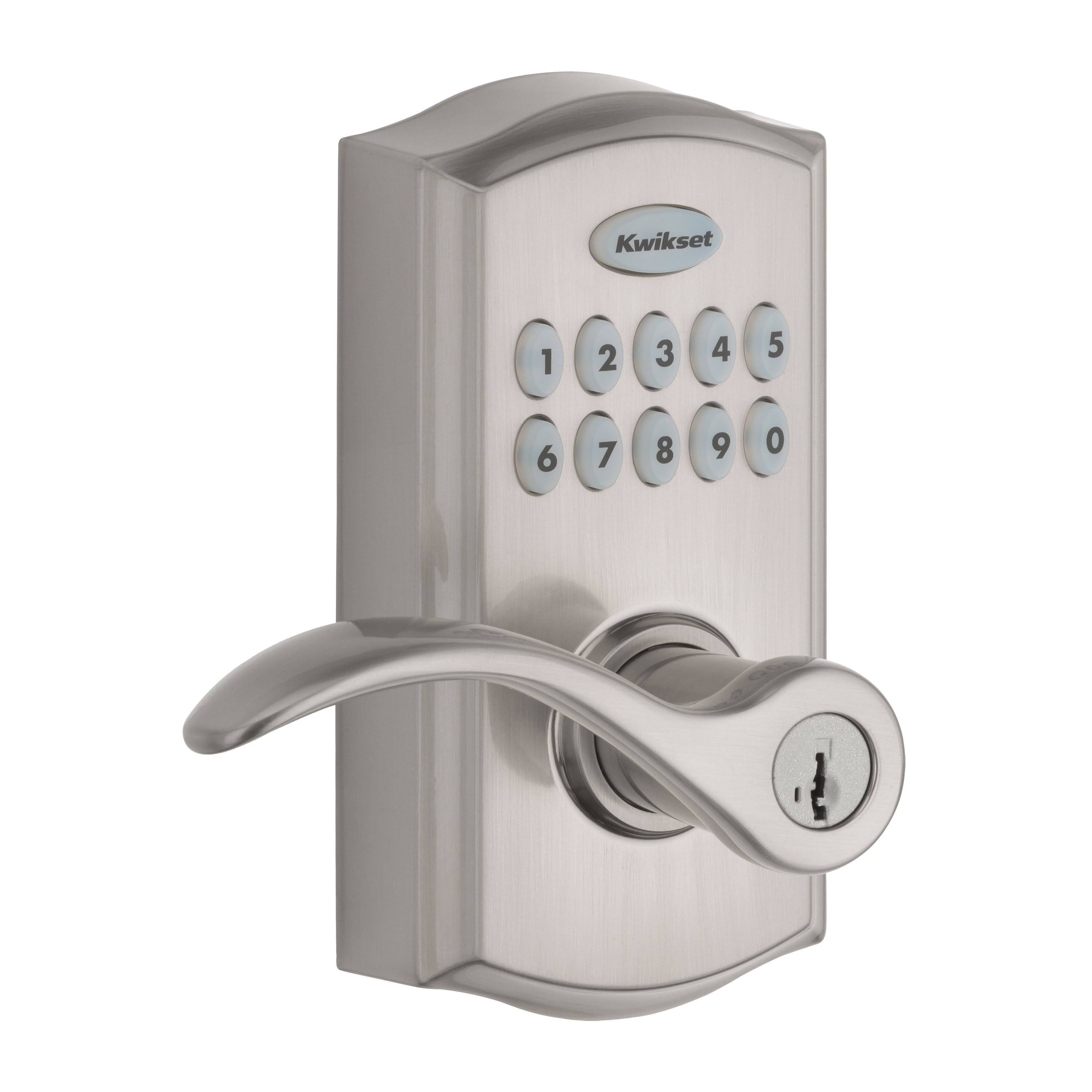 Kwikset SmartCode 955 Reversible Electronic Lever Satin Nickel