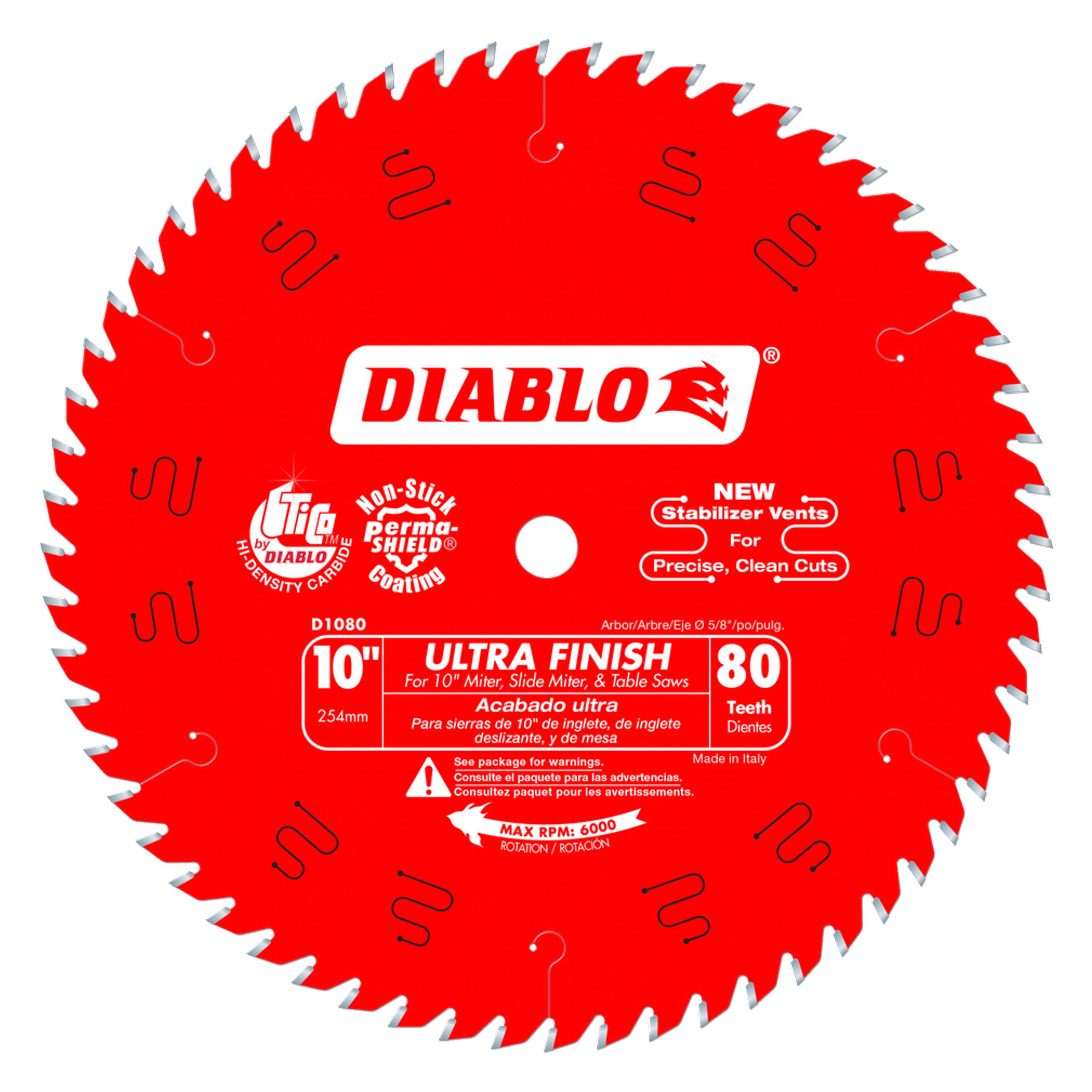 Diablo 10-In. 80-Tooth Ultra Finish Saw Blade