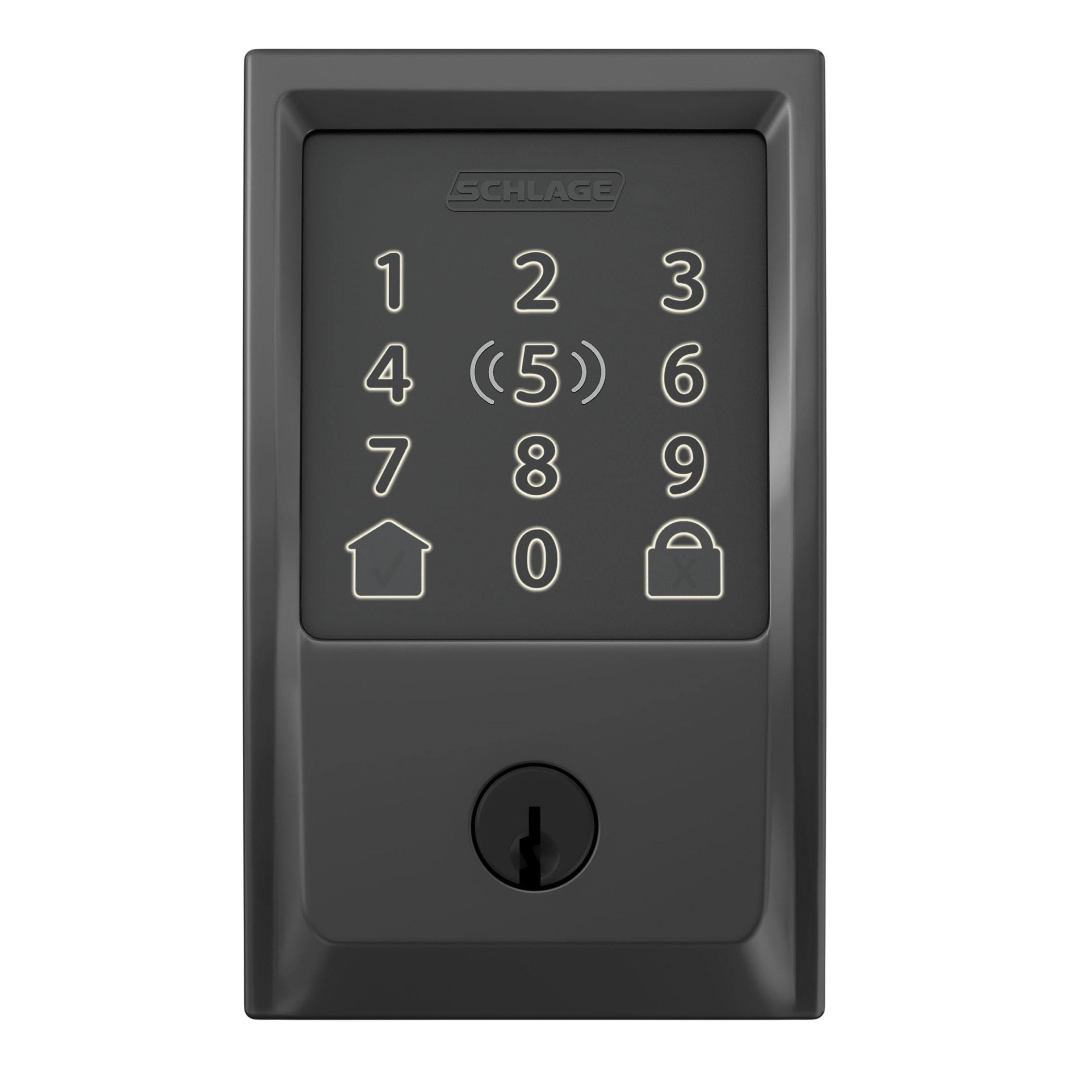 Schlage Be499cen622 Encode Plus Smart WiFi Century Trim Deadbolt, Matte Black
