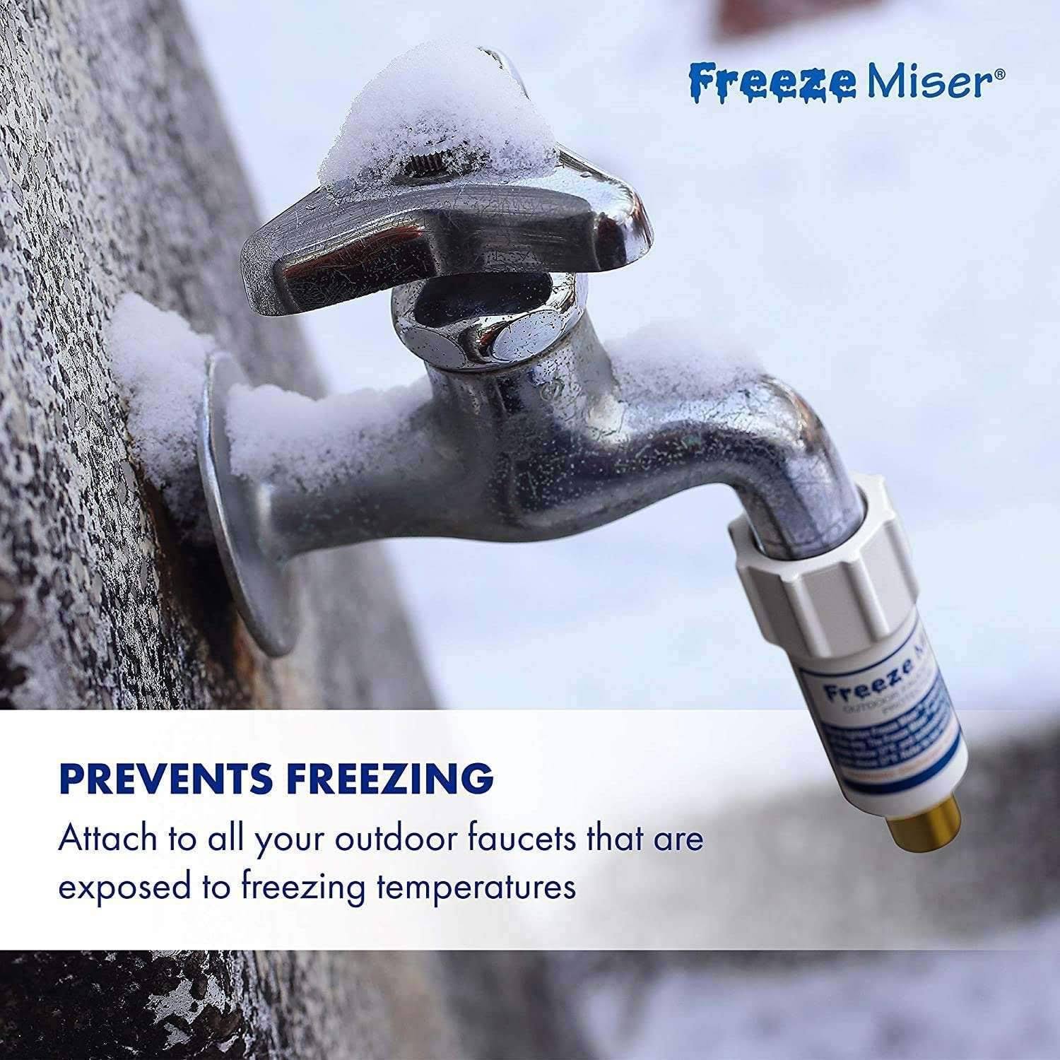 Freeze Miser 2 Pack- Outdoor Faucet Freeze Protection | Durable Replacement for
