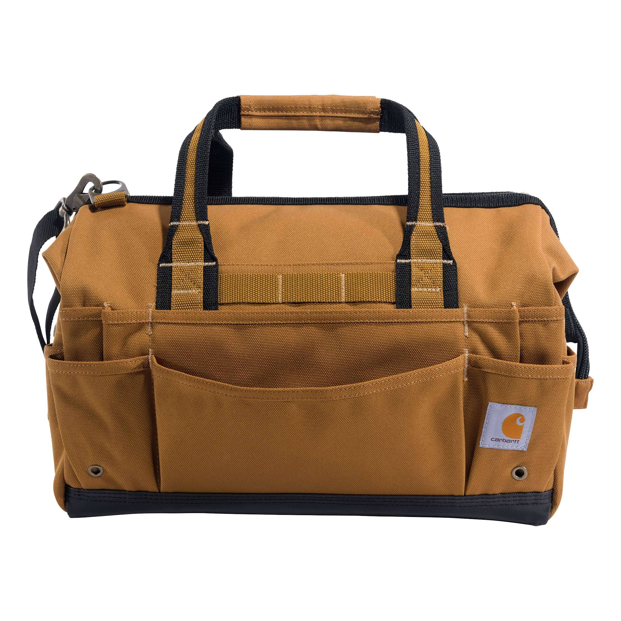 Carhartt 16-inch 30 Pocket Heavyweight Tool Bag | Brown
