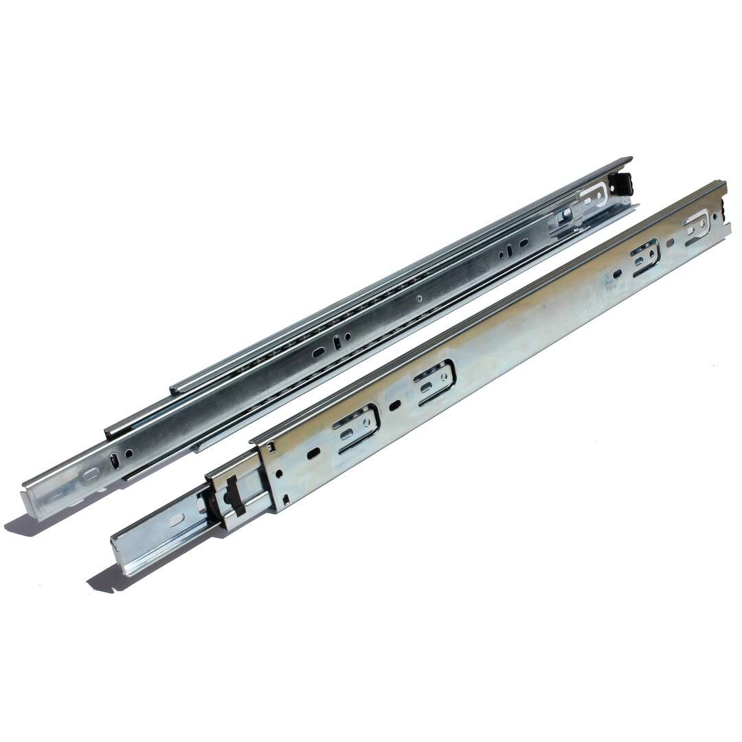 GlideRite Hardware Full-Extension Ball-Bearing Side Mount Drawer Slide, Silver 2870-Z-1