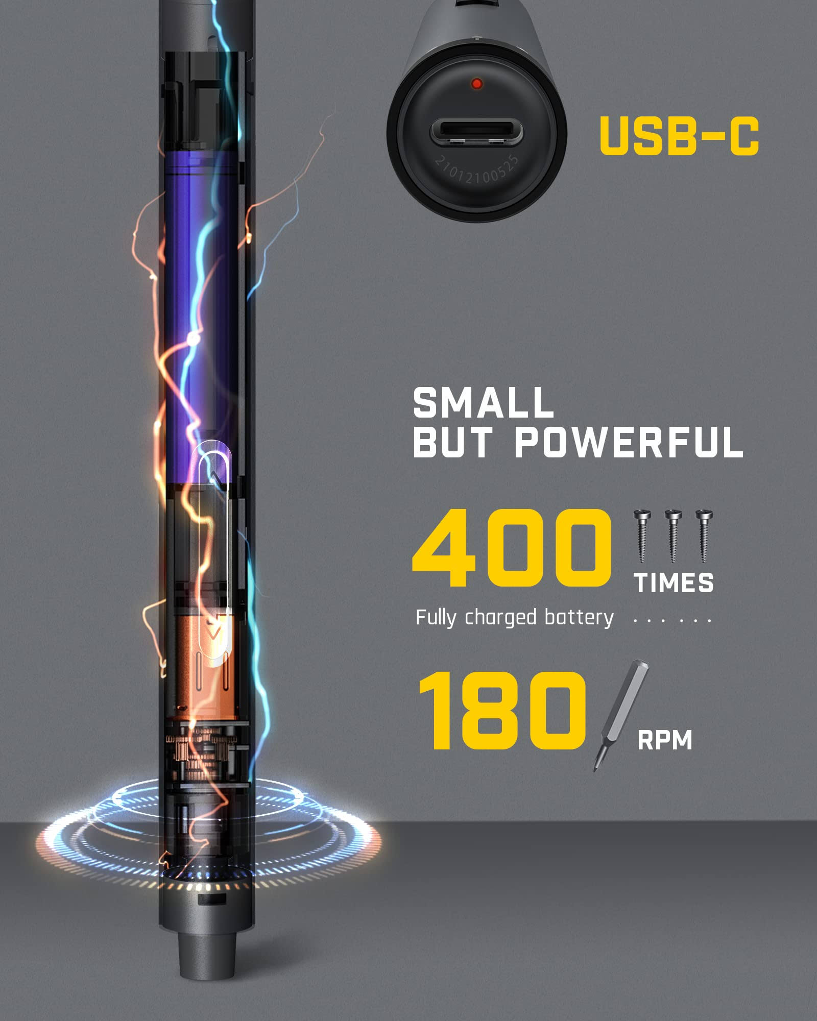 Fanttik Mini Electric Screwdriver, Precision Screwdriver Set with 24 Magnetic Precision Bits, 2 Gears Torque, Cordless, Repair Tool Set for Phone Came