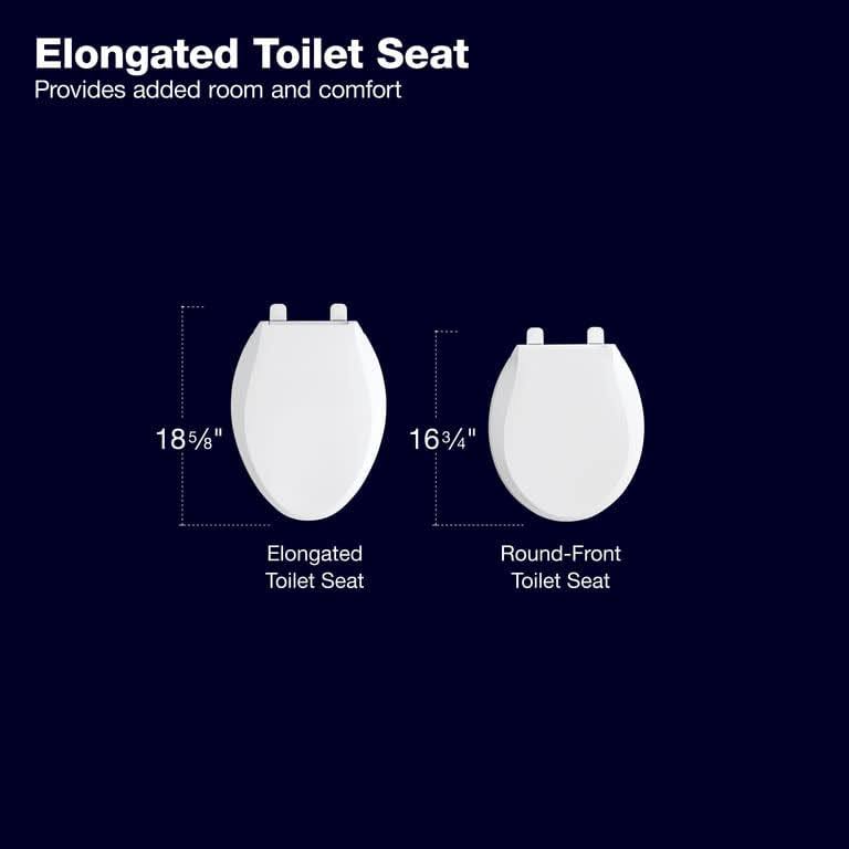 Kohler 20454-0 Ridgewood Quiet-Close Elongated Toilet Seat- White