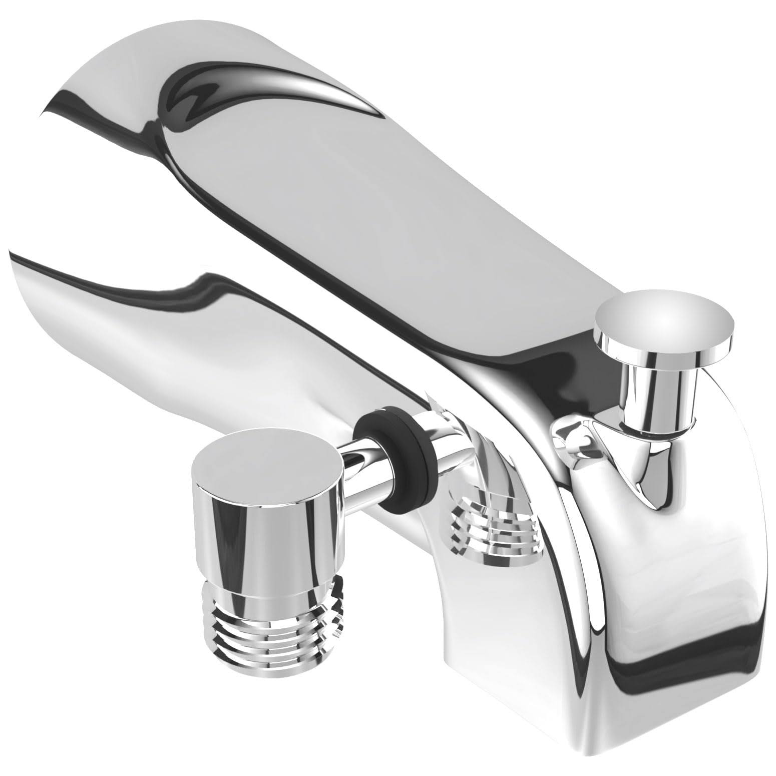 Tub Spout with Diverter & Integrated Shower Hose Connection, Chrome Finish, Fits Threaded 1/2