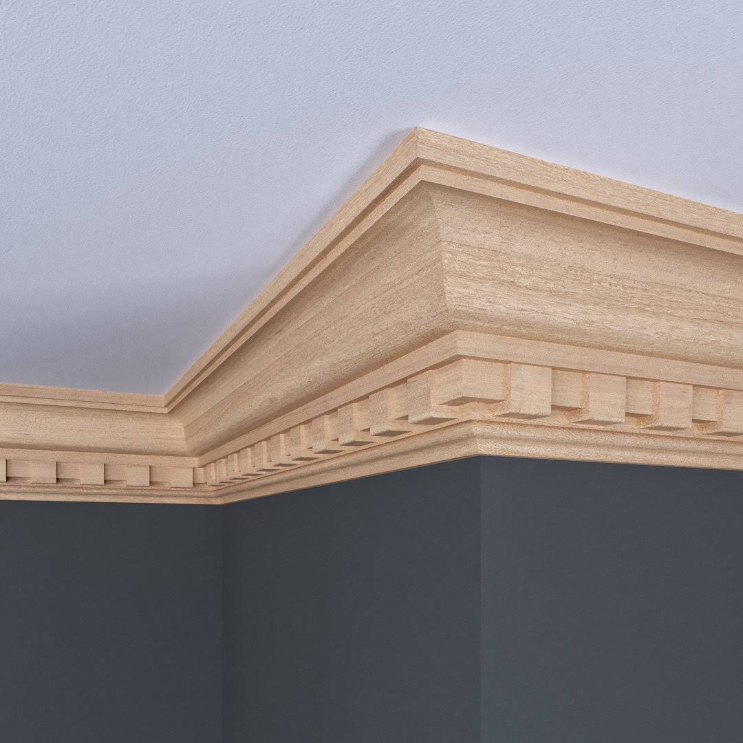 4-1/2-in x 8-ft White Hardwood Unfinished Crown Moulding