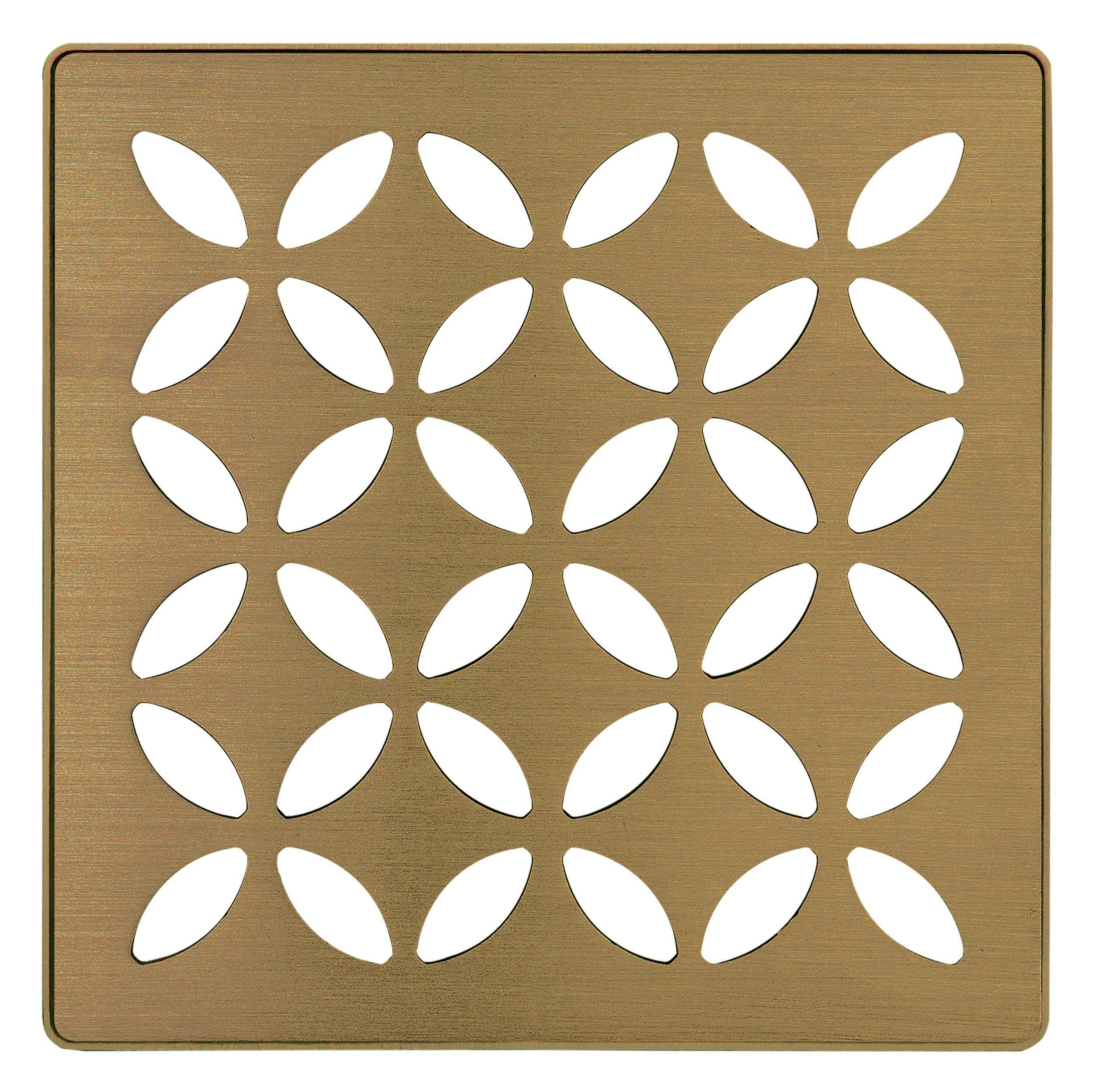 Schluter Kerdi-Drain 4in. Grate Brushed Vintage Gold