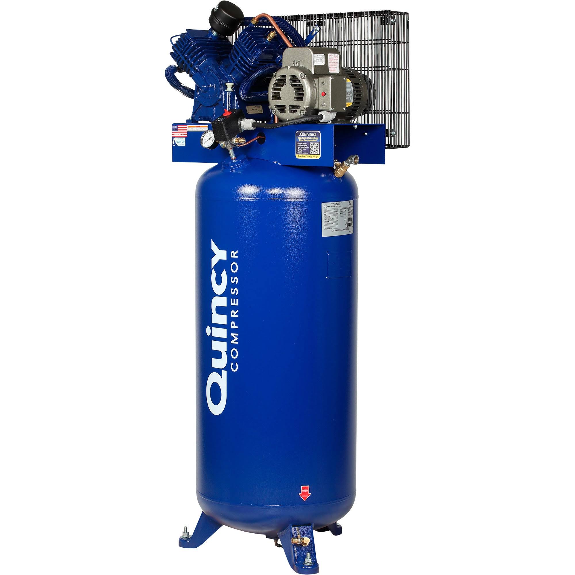 Quincy QT-54 Splash Lubricated Reciprocating Air Compressor, 5 HP, 230 V, 60 gal