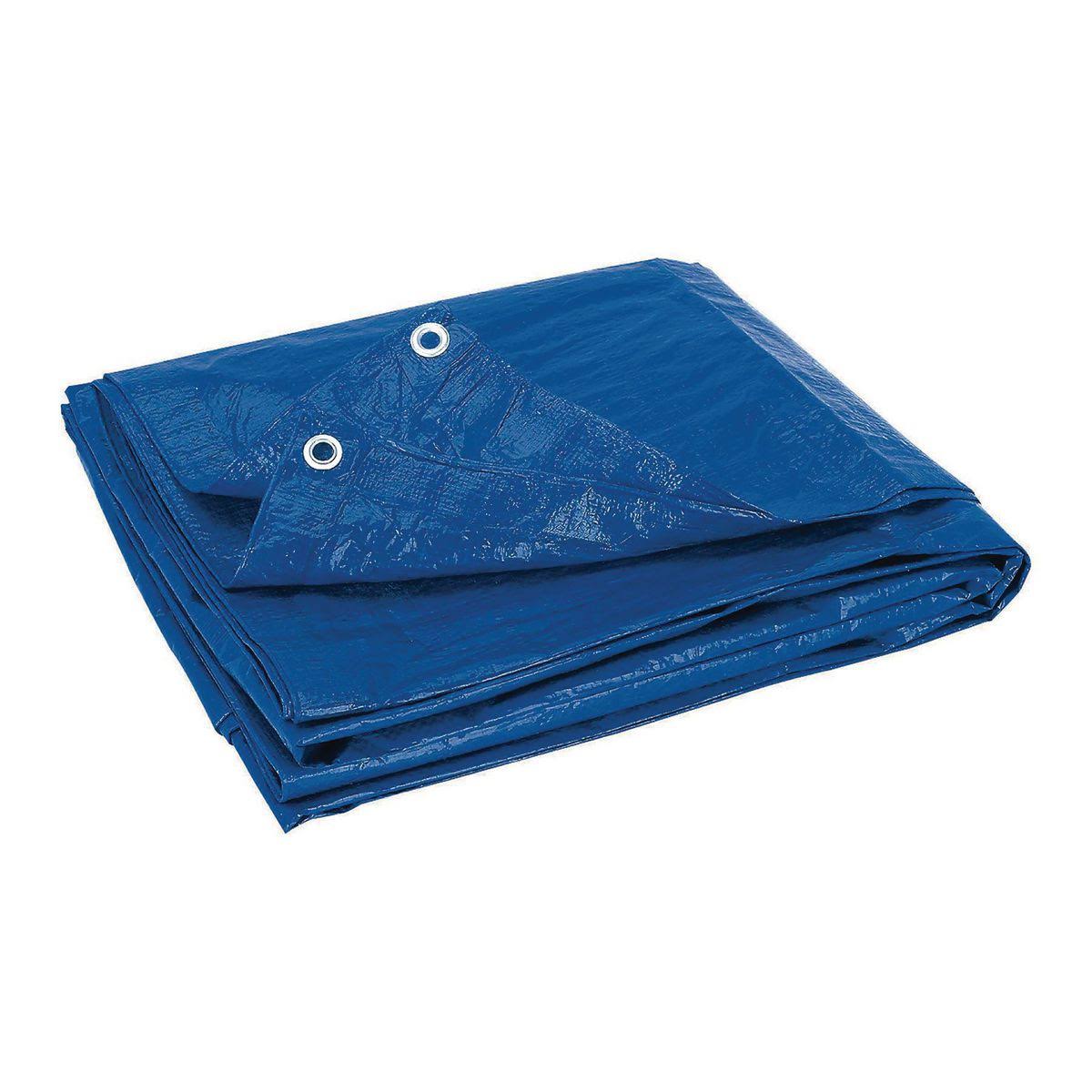 Hft 8 ft. 6 in. x 11 ft. 4 in. Blue All-Purpose Weather-Resistant Tarp