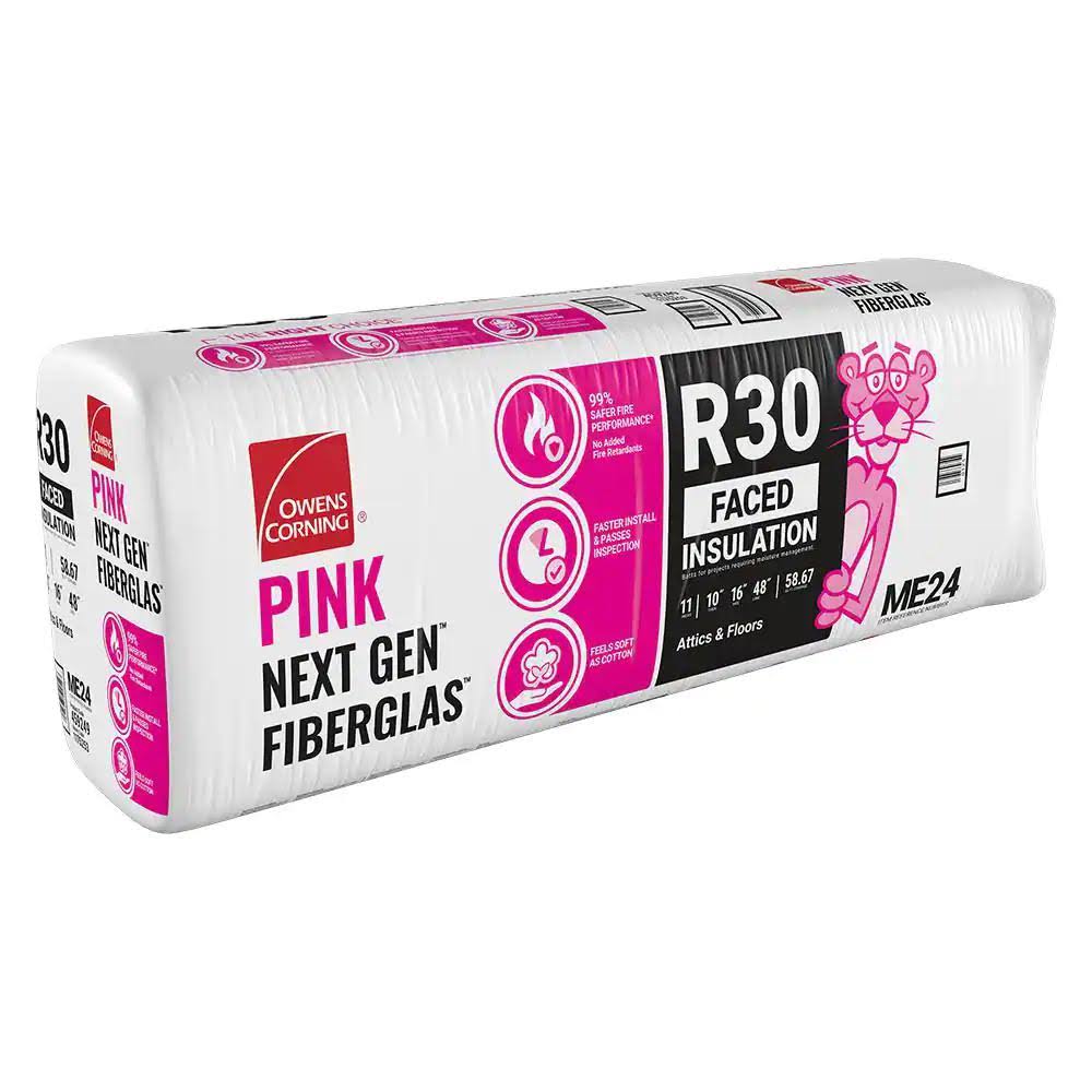 Owens Corning 16 in. W x 48 in. L 30 Kraft Insulation Batt 58.67