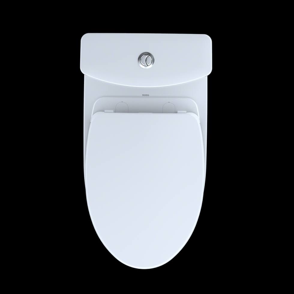 Toto MS446124CEMFGN#01 Aquia IV Two-Piece Elongated Toilet with 1.28 GPF & 0.9 GPF Dual Flush in Cotton White