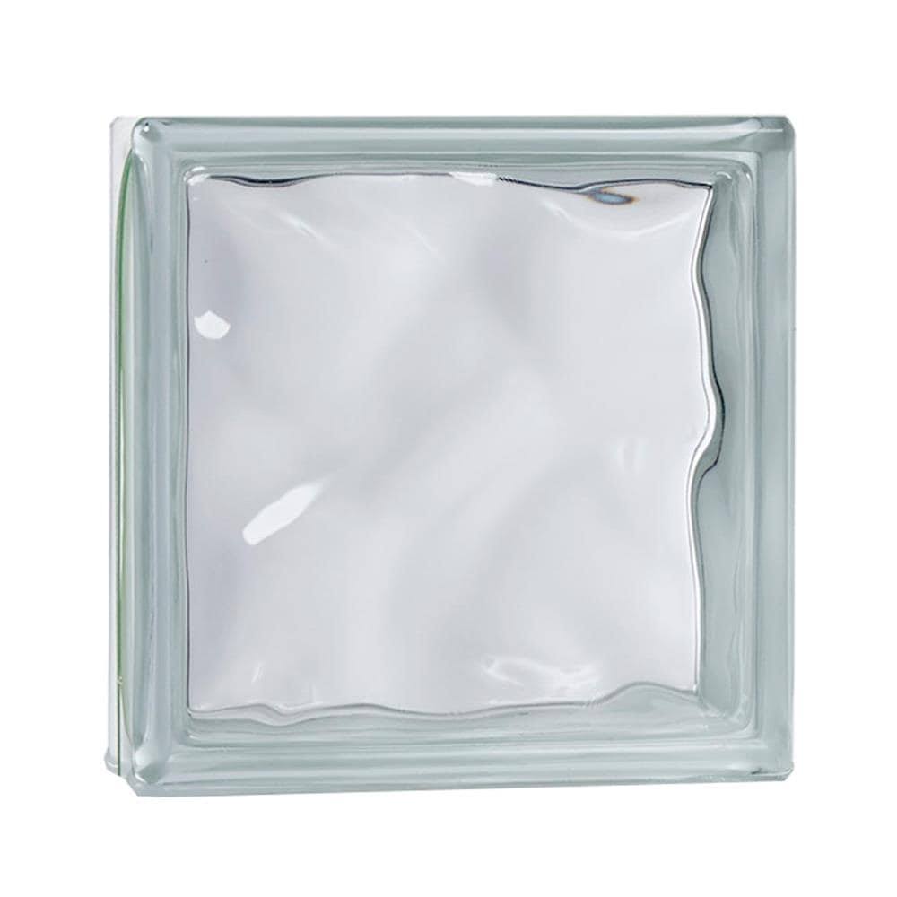 Mulia Glass Clear Wave Glass Block- 8