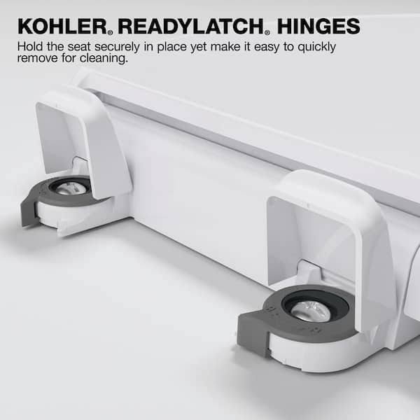 Kohler 4732-RL Transitions ReadyLatch Quiet-Close Elongated Toilet Seat- White