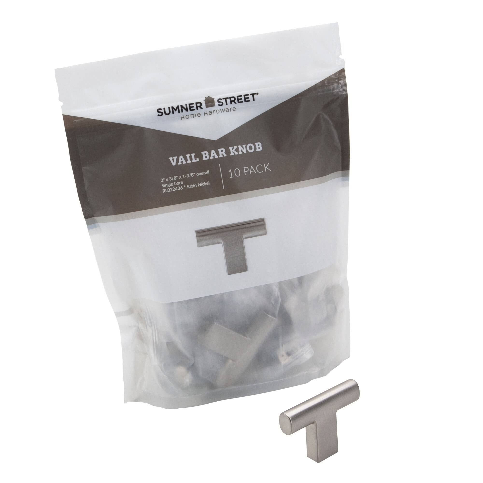 Sumner Street Home Hardware Vail 2 in. Satin Brass Bar Cabinet Knob (10-Pack)