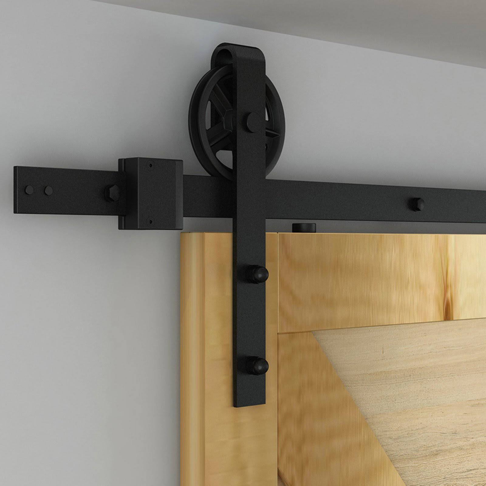 Custom Service Hardware Designer Large Spoke Wheel Rolling Barn Door