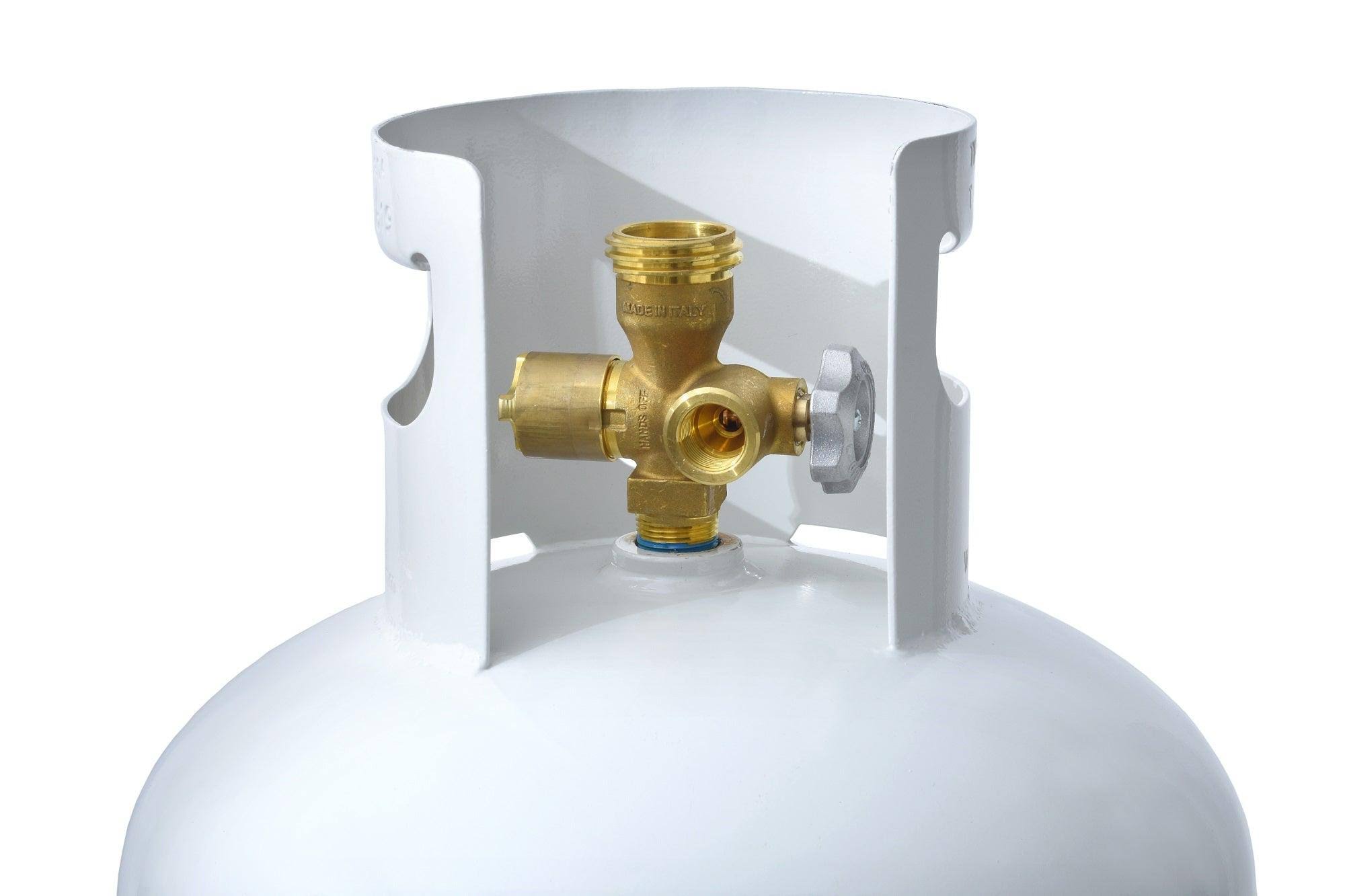 Flame King 100lb Multi-Valve Propane Tank High Capacity Filler