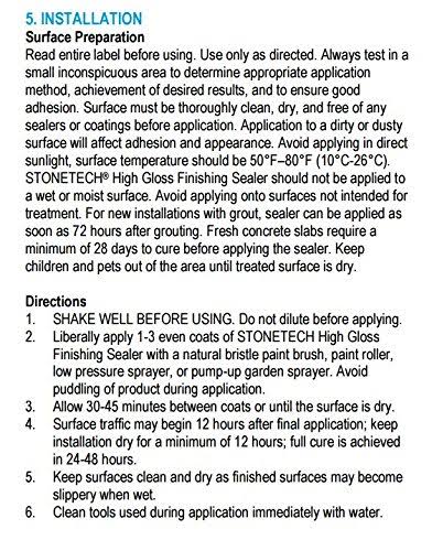StoneTech High Gloss Finishing Sealer for Natural Stone Tile Grout 1-Quart 946L