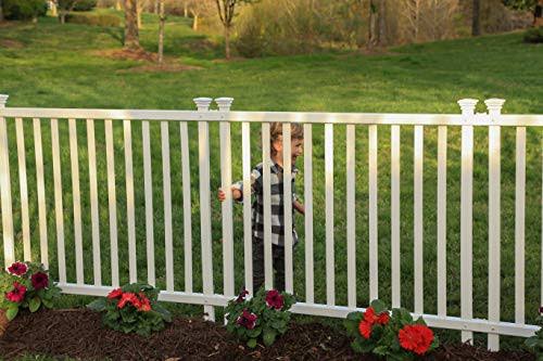 Zippity Outdoor Products ZP19037 No Dig Baskenridge Semi Permanent Vinyl Fence, White (36in H x 42in W) 2 Pack
