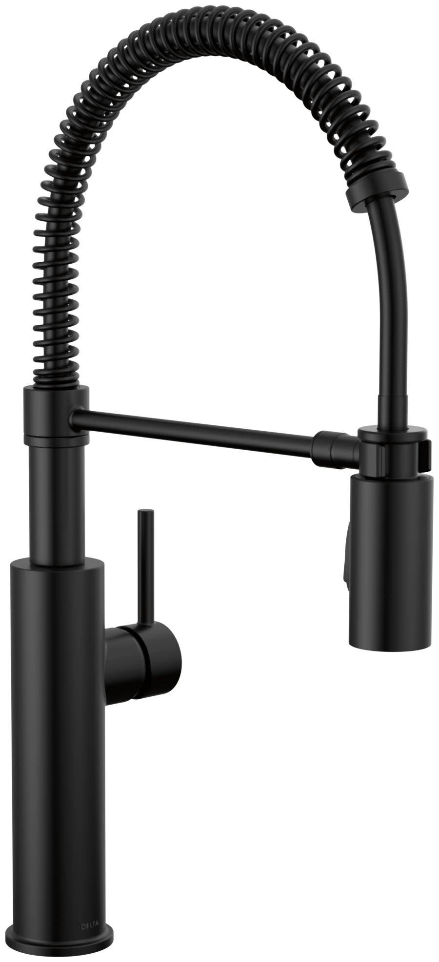 Delta Antoni 18803-BL-DST Single Handle Pull Down Spring Kitchen Faucet- Matte Black