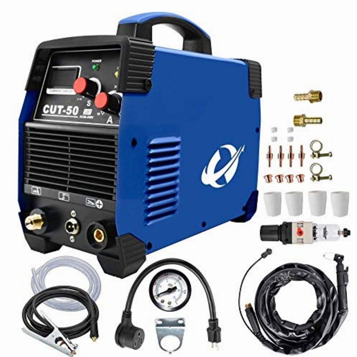 S7 Plasma Cutter, Cut50 50 Amp 110V/220V Dual Voltage AC DC IGBT Cutting Machine with LCD Display