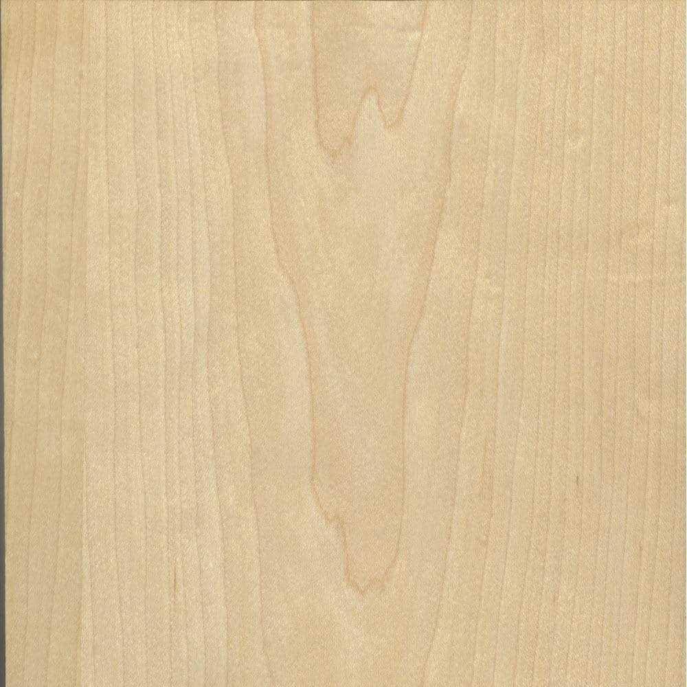 48 in. x 96 in. White Maple Real Wood Veneer with 10 Mil Paperback