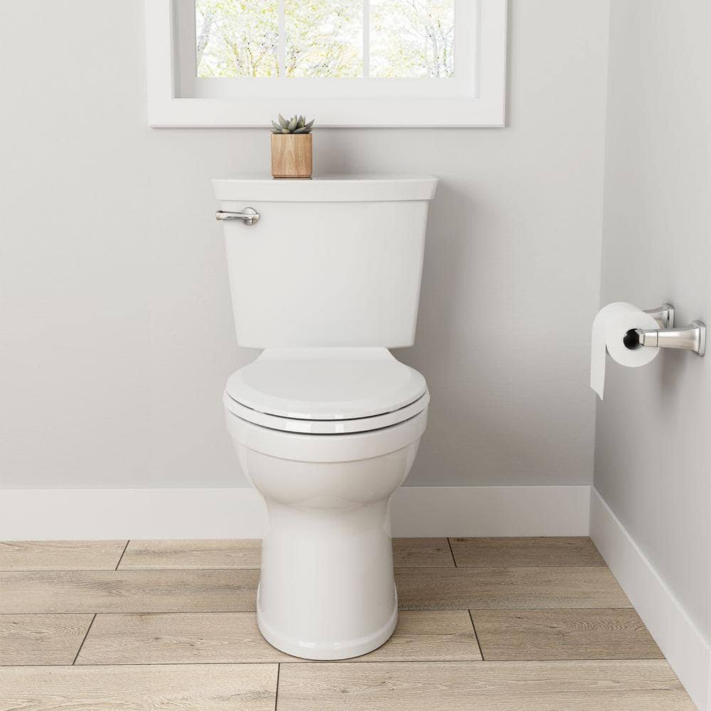 American Standard Champion Tall Height 2-Piece High-Efficiency 1.28 GPF Single Flush Elongated Toilet in White Seat Included (4-Pack)