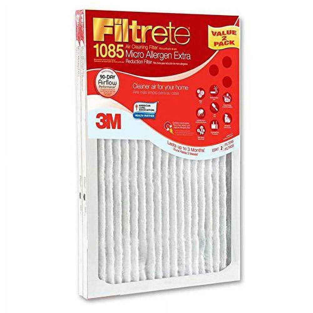 Filtrete 2-Pack Micro Allergen Extra Reduction 20-in x 20-in x 1-in Electrostatic Pleated Air Filter