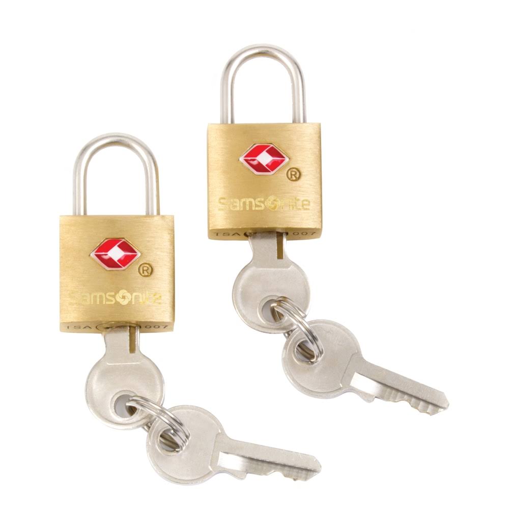 Samsonite Luggage Key Locks, Brass, Pack of 2