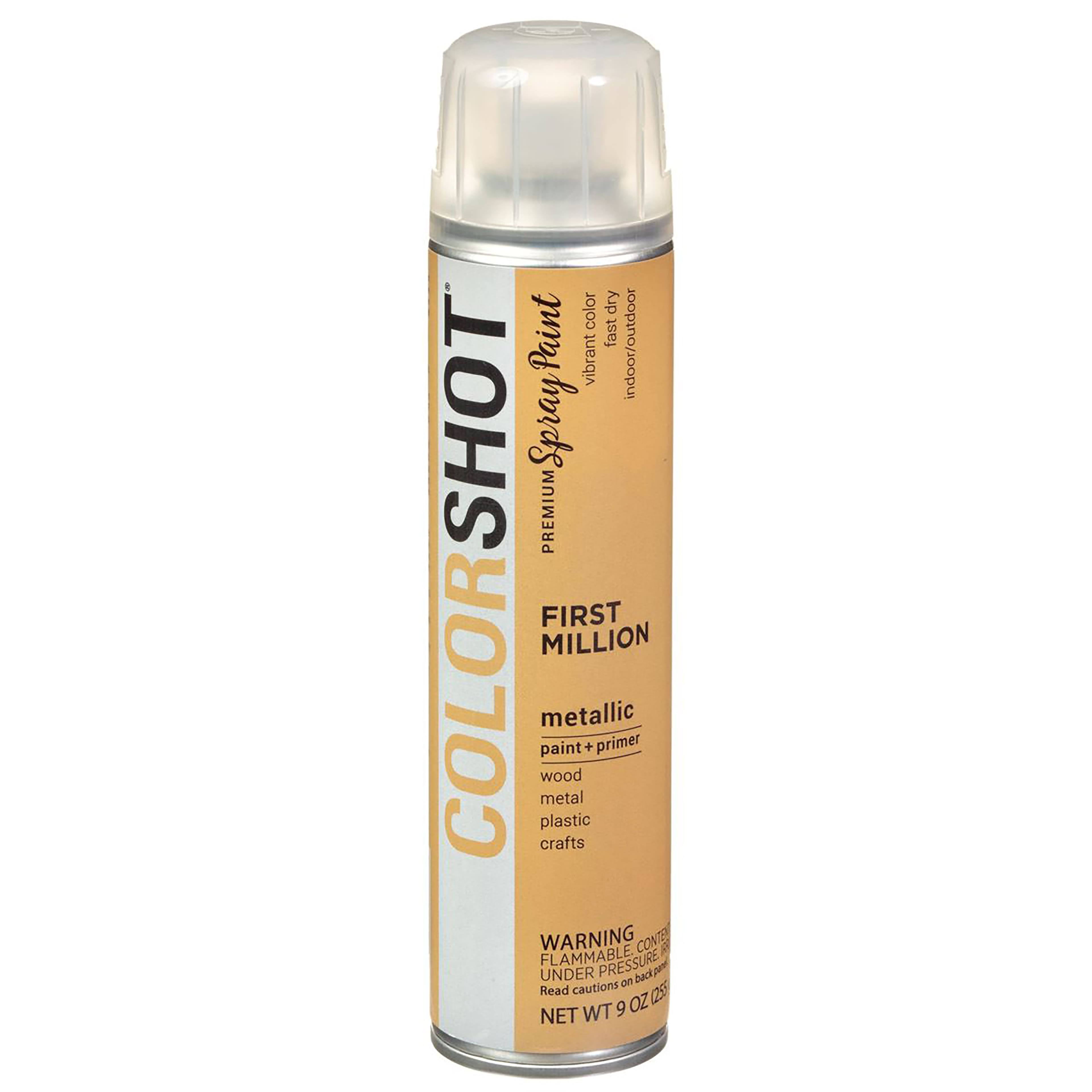 Colorshot First Million Aerosol Metallic Spray Paint- Gold- 9 oz