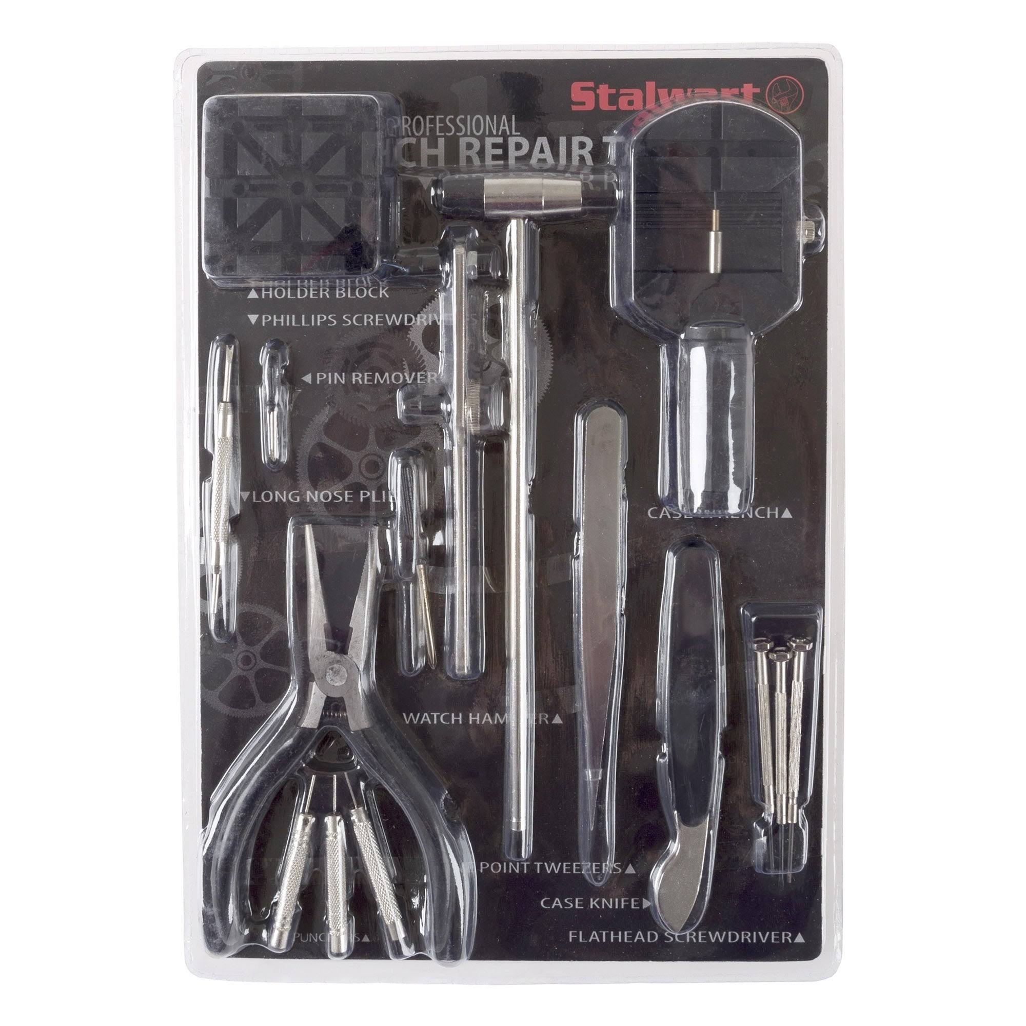 Stalwart 16-Piece Professional Watch Jewelry Repair Tool Kit