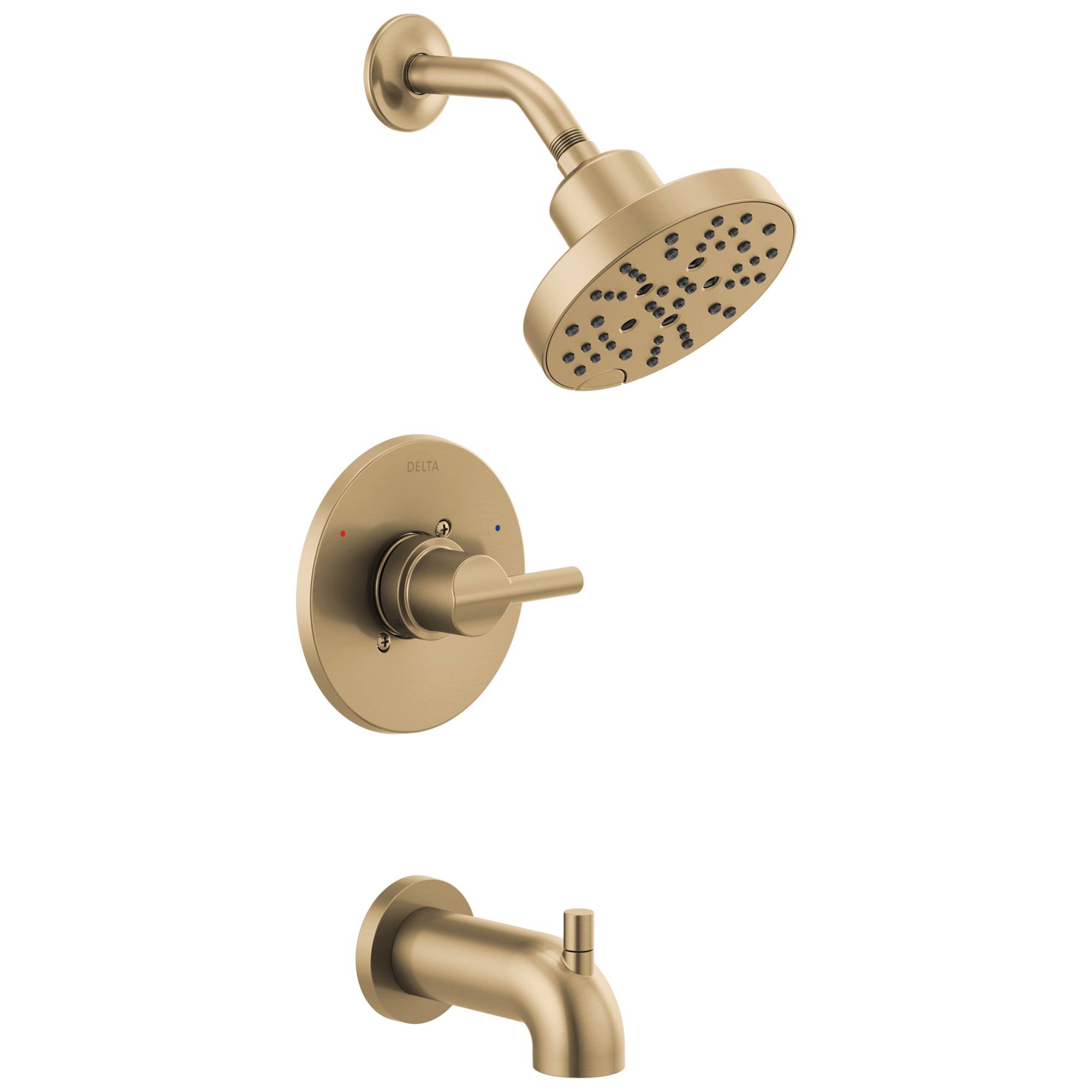 Delta Nicoli Monitor 14 Series H2Okinetic Tub and Shower 144749 Champagne Bronze