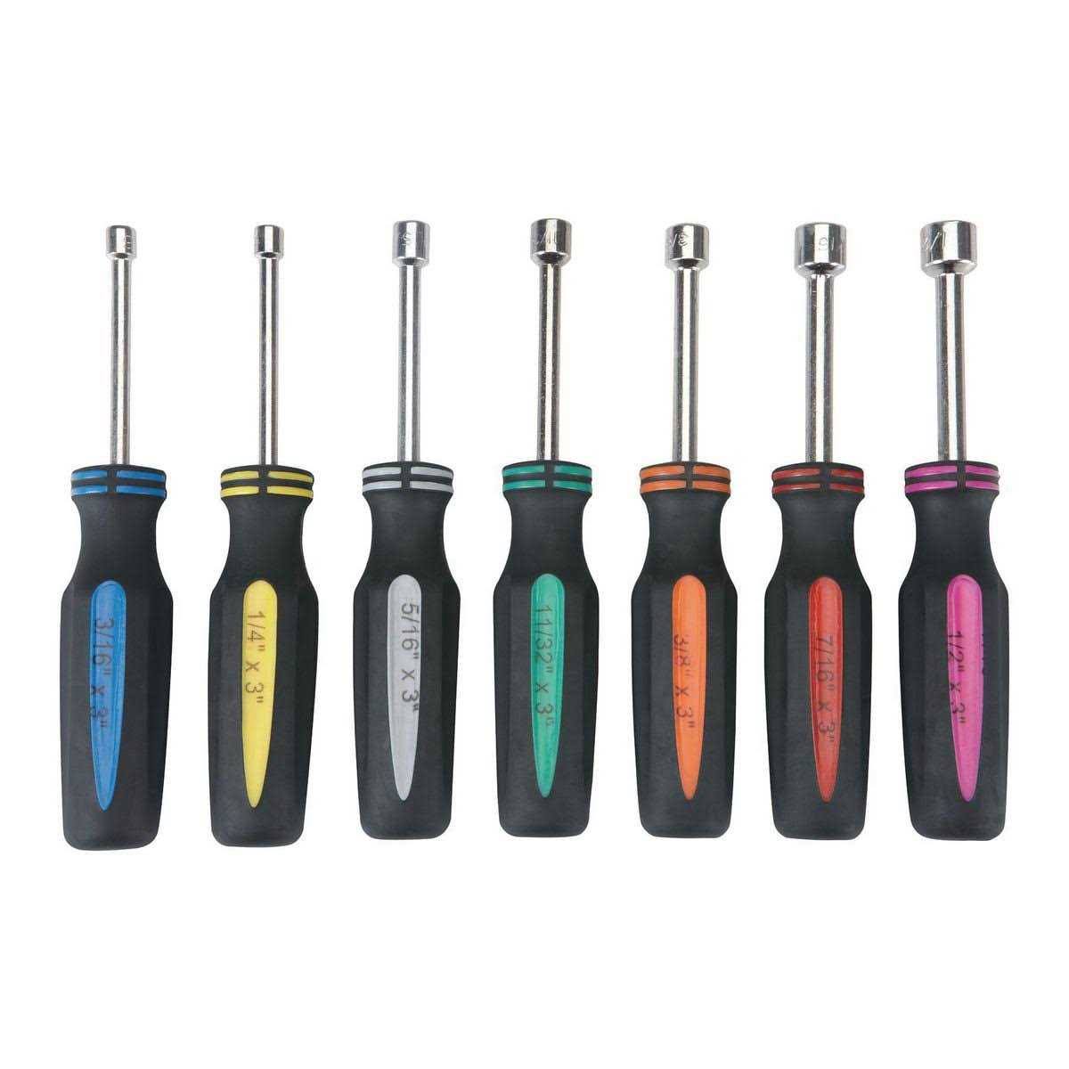 Pittsburgh Hollow Shaft SAE Nut Driver Set, 7 Piece 69239