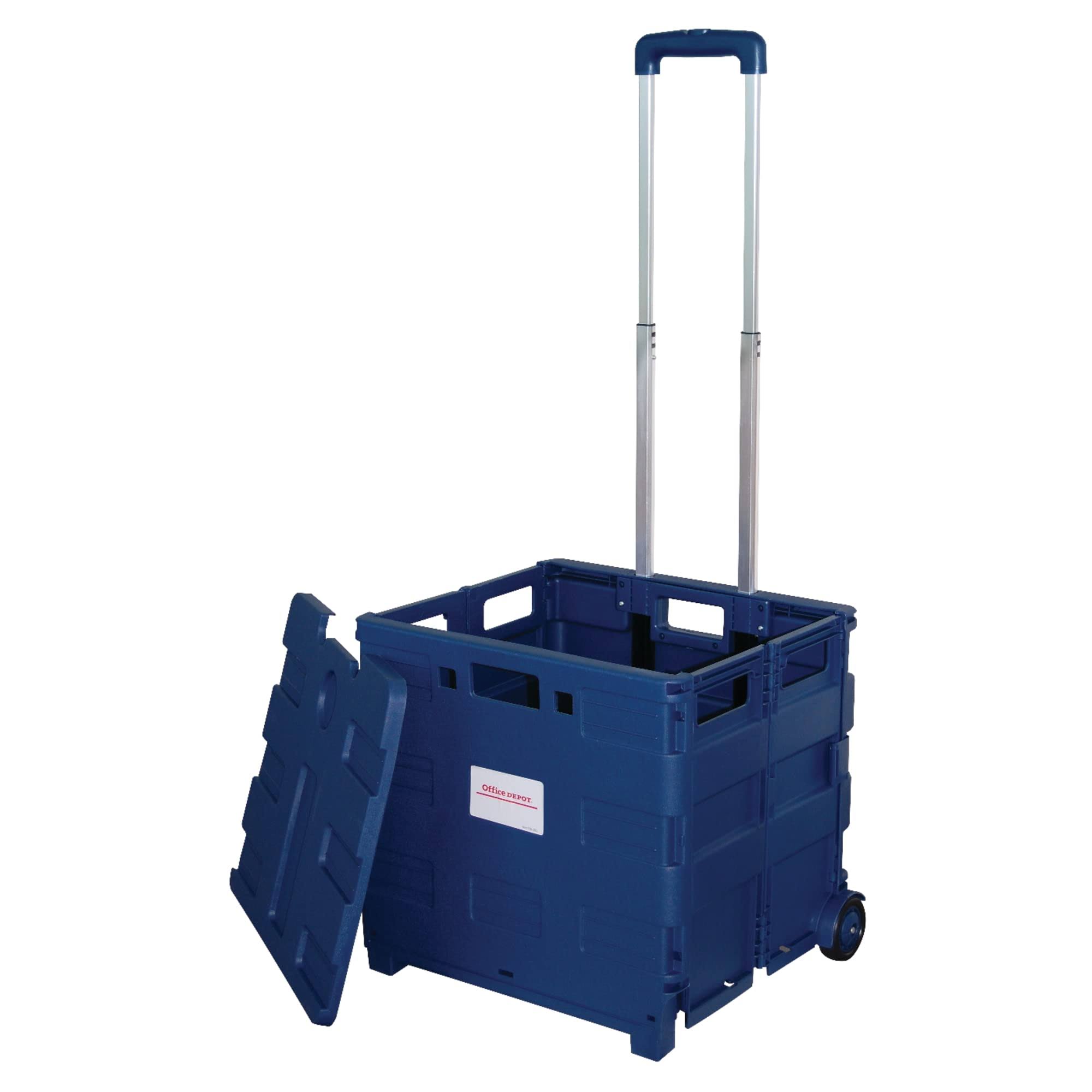 Office Depot Mobile Folding Cart with Lid, 16