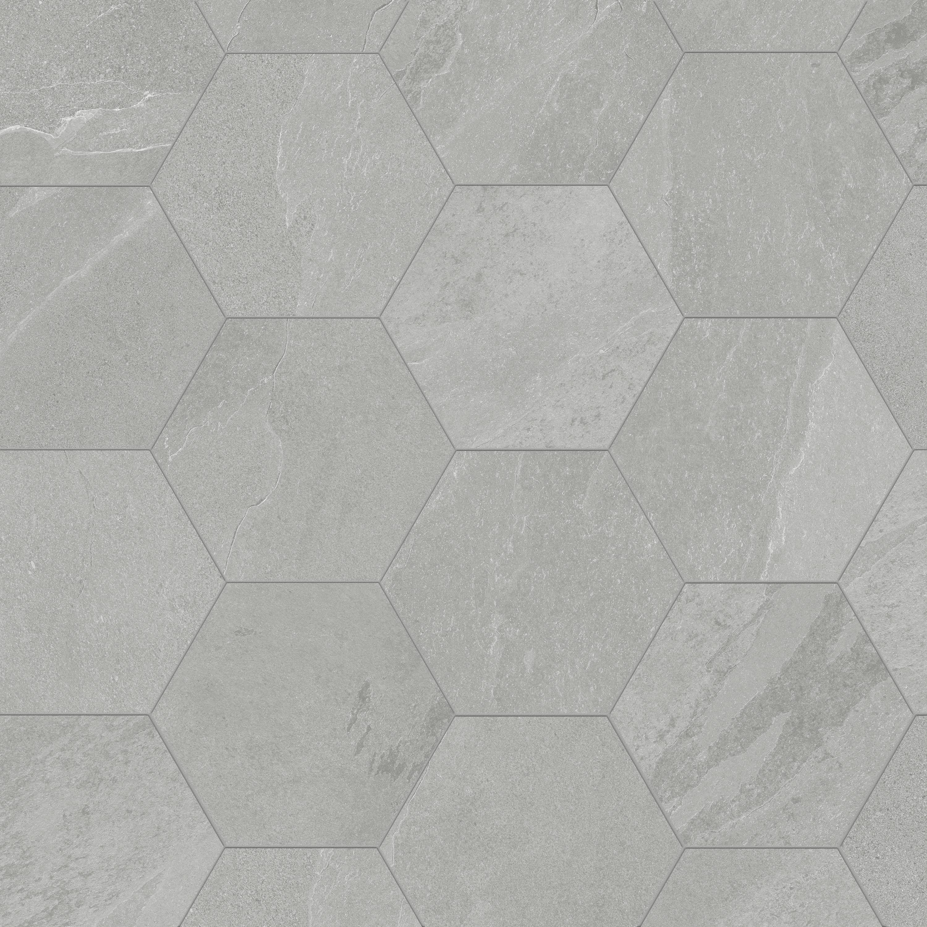 Satori Gios Obsidian Hexagon 8-in x 10-in Matte Porcelain Floor and Wall Tile (0.44-sq. ft/ Piece)