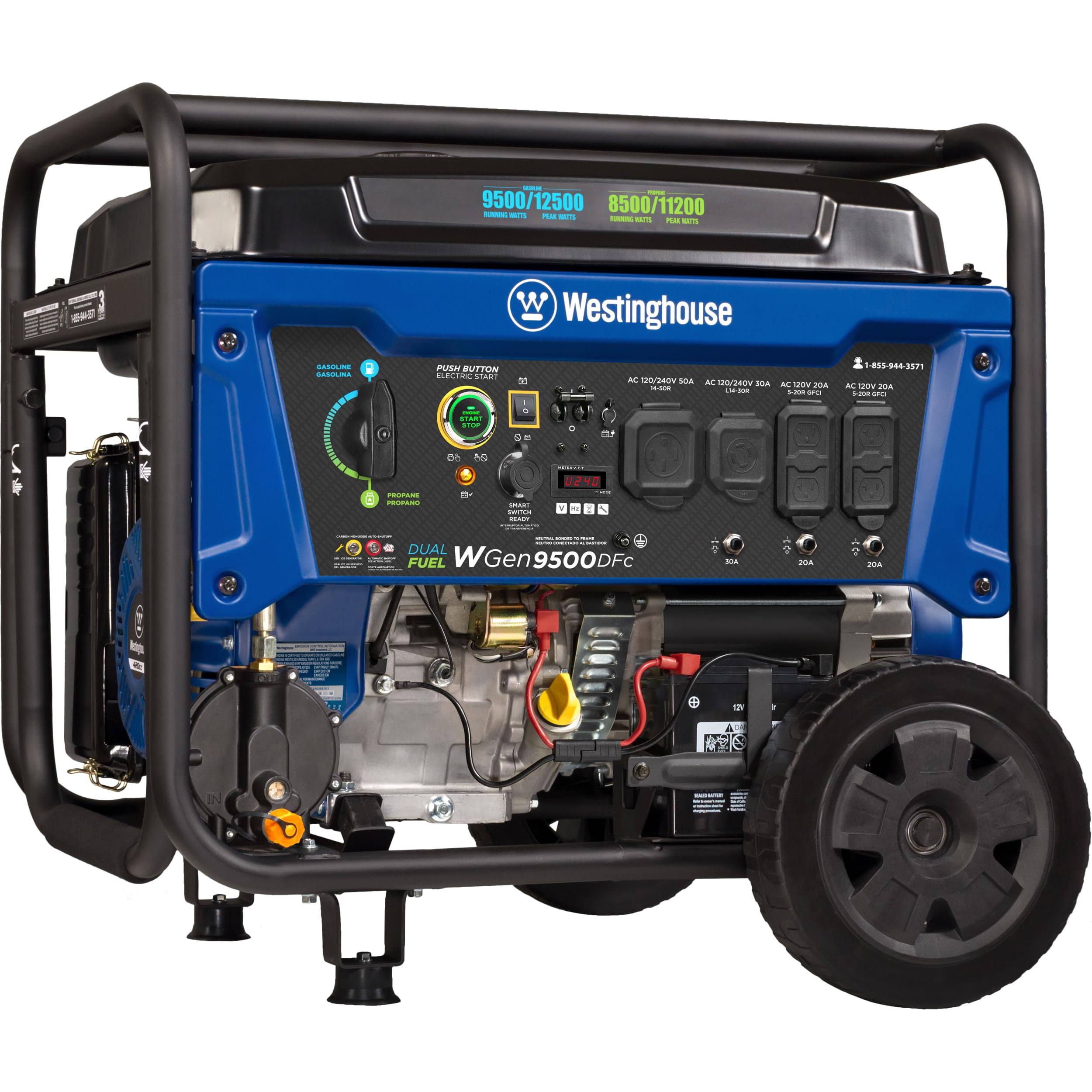 Westinghouse Dual Fuel Portable Generator with Co Sensor