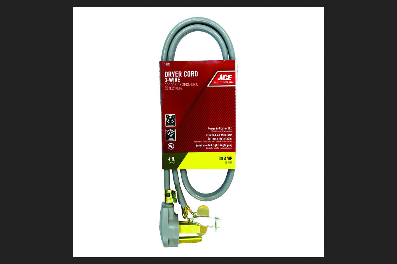 Ace 10/3 SRDT 4 ft. L Dryer Cord 3 Wire