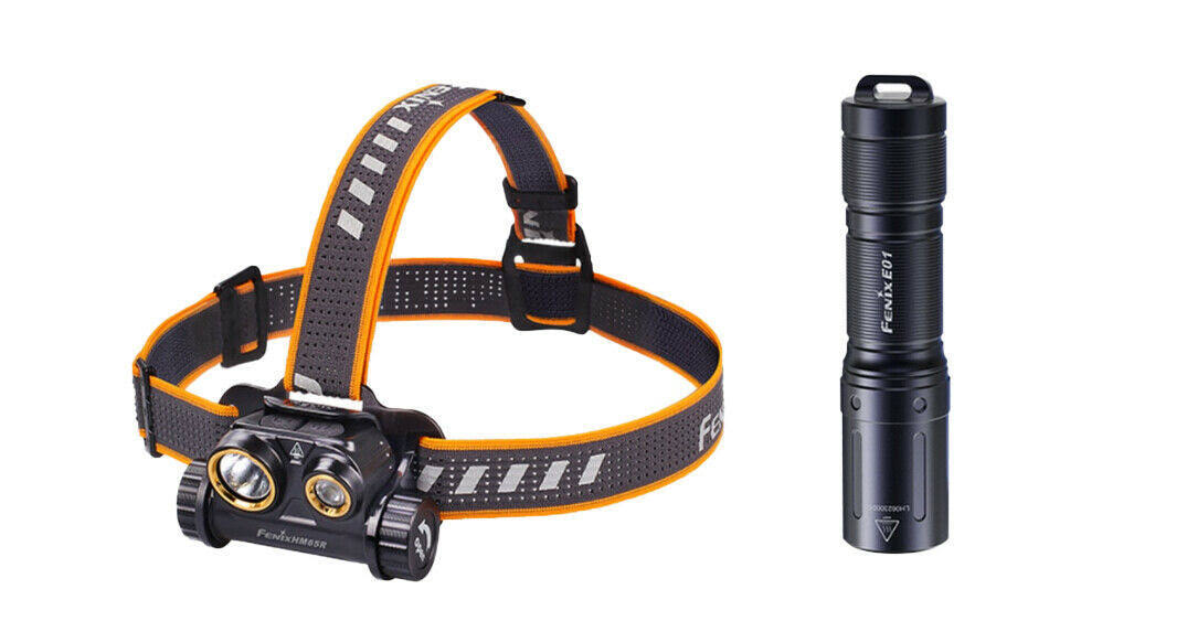 Fenix HM65R Dual Beam 1400 Lumen LED HEADLAMP, 2 x High Capacity Batteries with