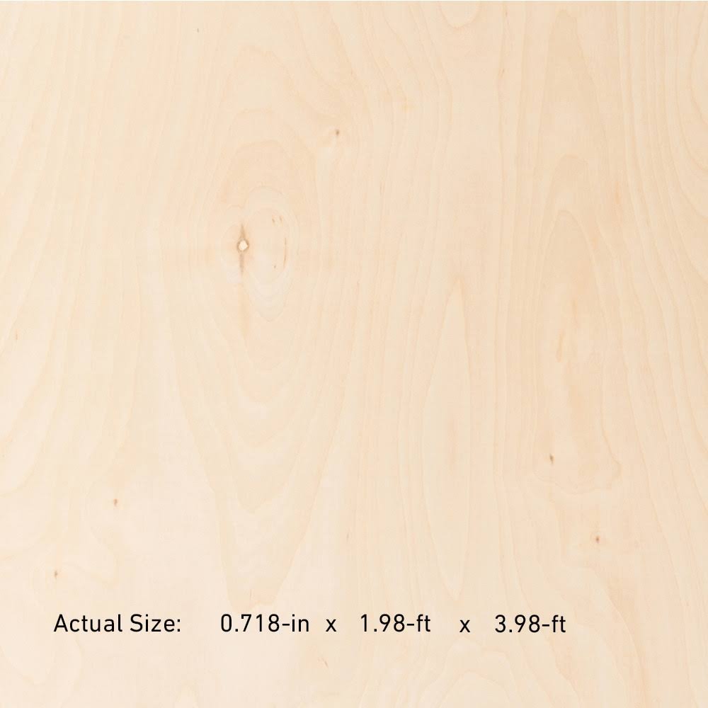 Lowe's 128220 3/4-in x 2-ft x 4-ft Birch Sanded Plywood