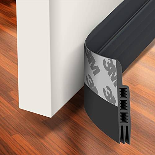 Holikme Door Draft Stopper Under Door Draft Blocker Insulator Door Sweep Weather Stripping Noise Stopper Strong Adhesive 39